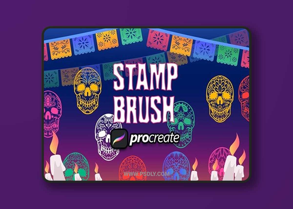 Dia De Muertos Stamp Brush
