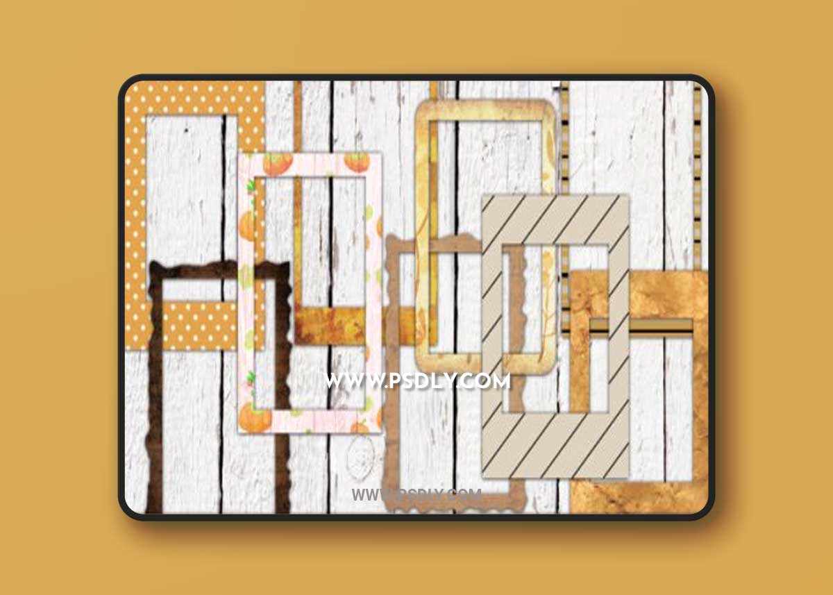 Digital Vintage Fall Photo Frames