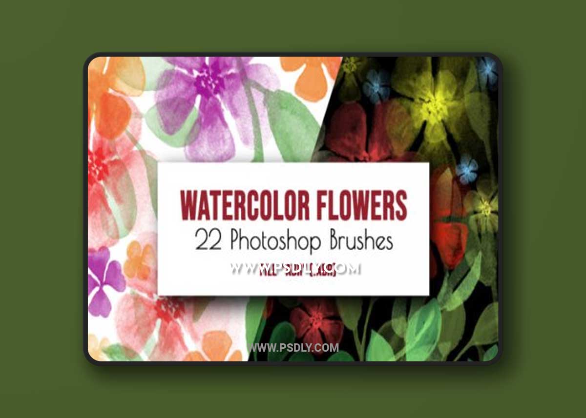 Flowers and Leaves Photoshop Brushes