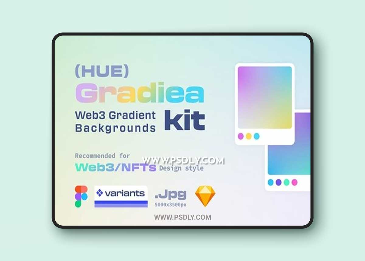 Gradiea Kit - Web3 Gradient Backgrounds (Hue Ver.)