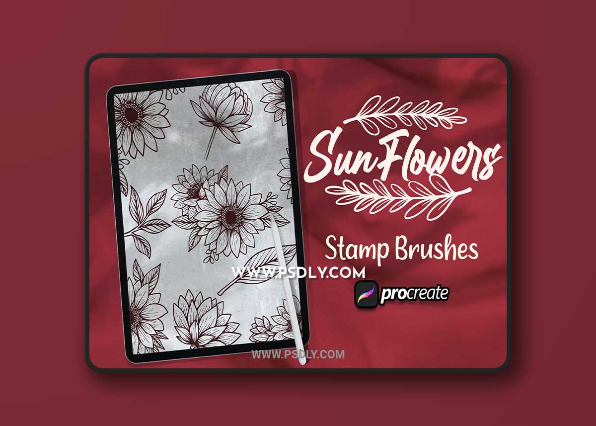 Sun Flower Brush Stamp YZHGFLR