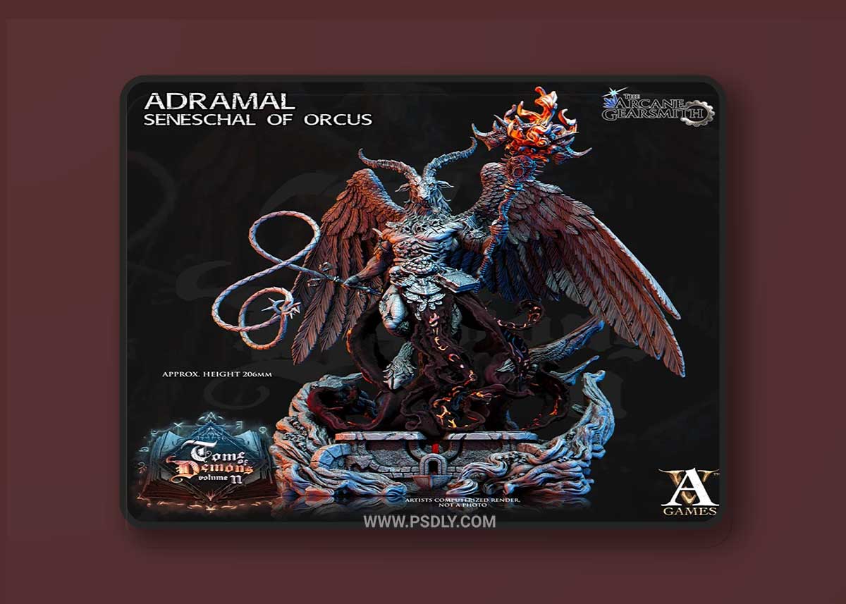 Adramal - Seneschal of Orcus 3D Printable