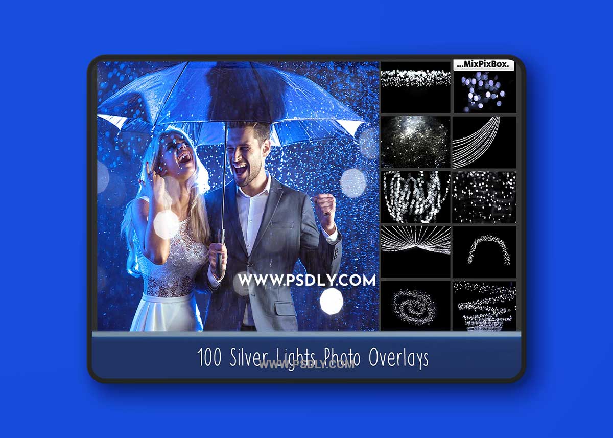 CreativeMarket - 100 Silver Lights Photo Overlays 3550339