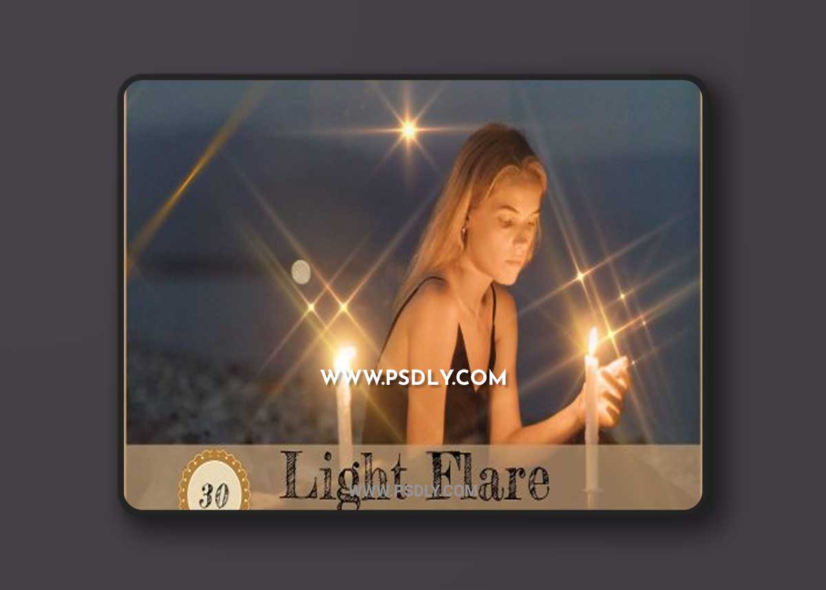 CreativeMarket - Light Flare Overlay PNG Photography 7119925