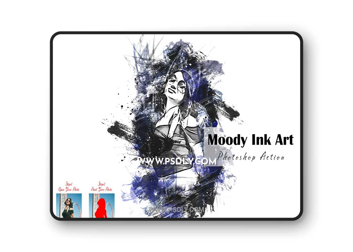 CreativeMarket - Moody Ink Art PS Action 7174117