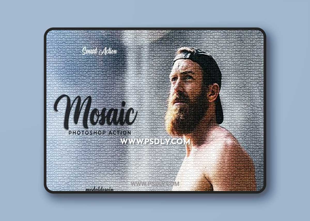 CreativeMarket - Mosaic Photoshop Action 7111274