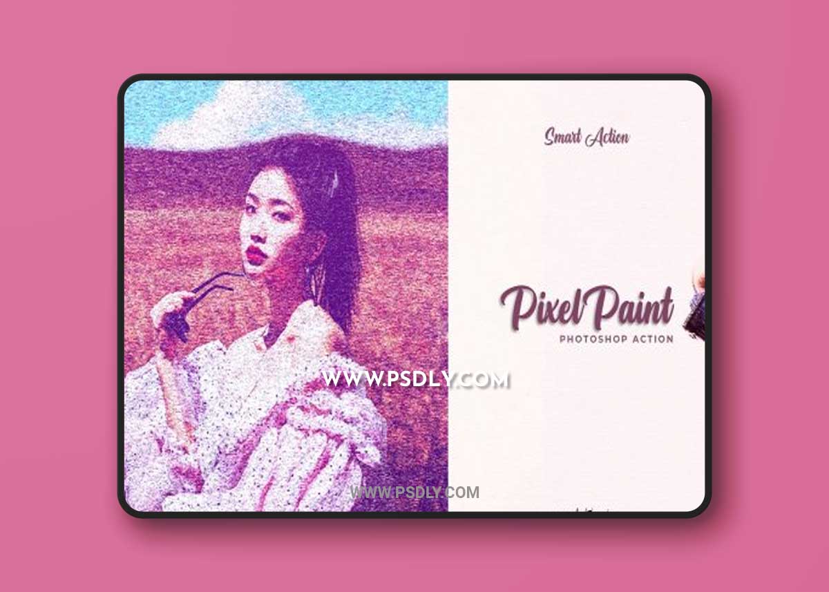 CreativeMarket - Pixel Paint - Photoshop Action 7111269