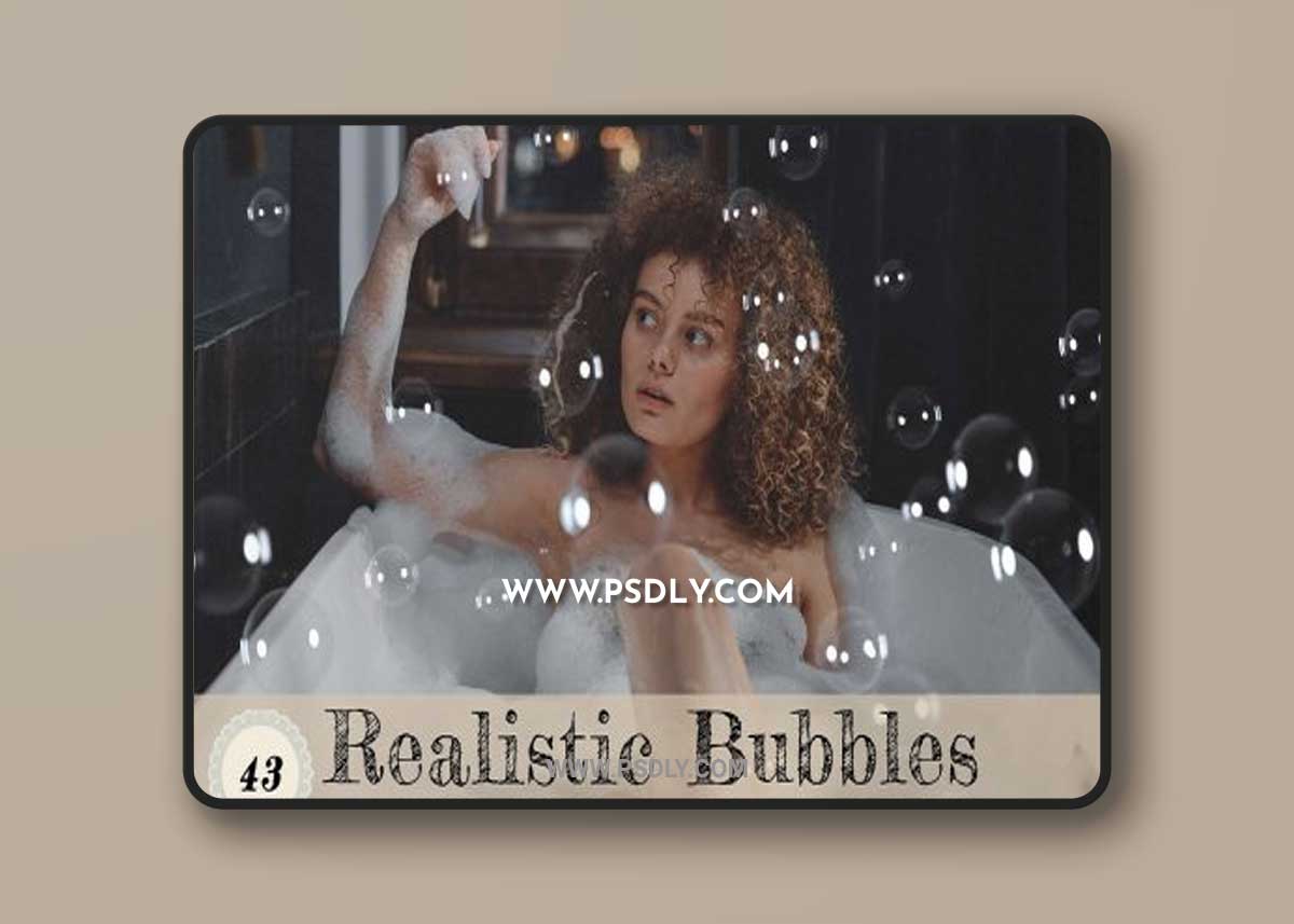 CreativeMarket - Realistic Bubble Photoshop Overlay 7170417