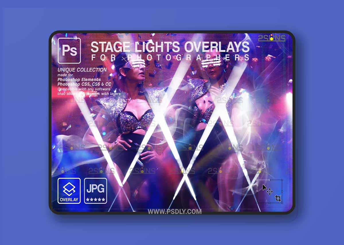 CreativeMarket - Stage lights overlays 6960897