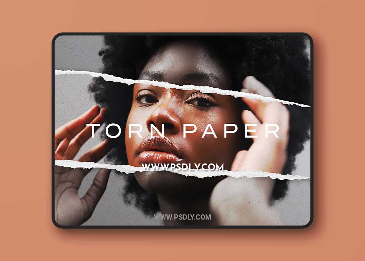 CreativeMarket - Torn Paper Stripes Photo Effect 6938752