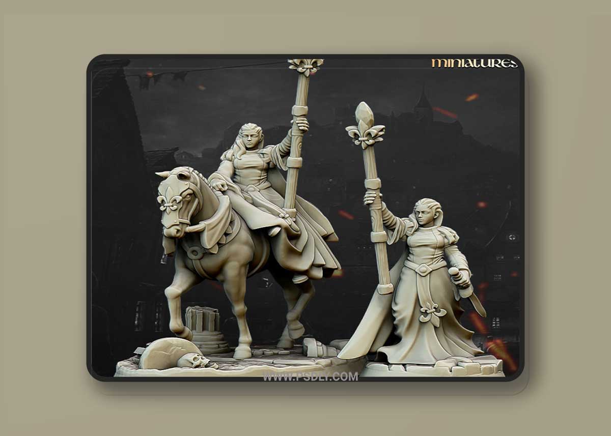 Damsel of the Lady 3D Printable