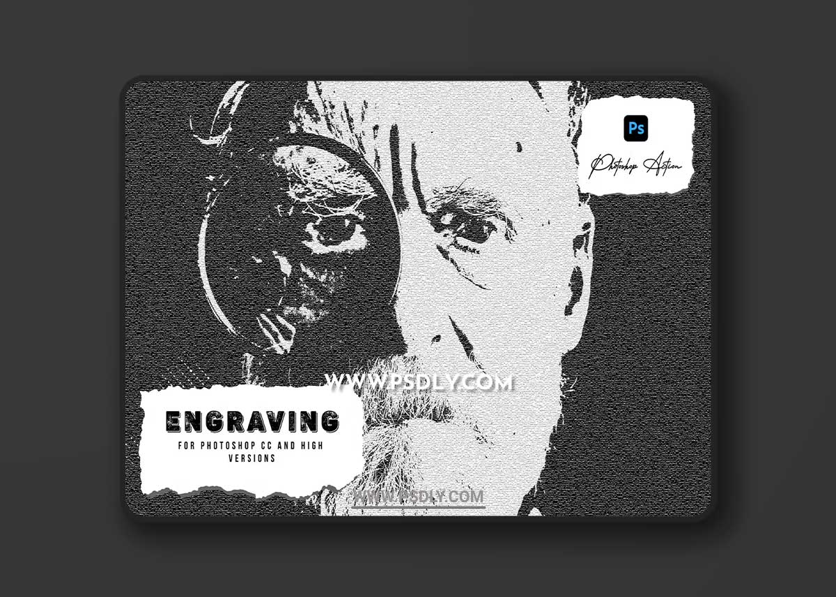 Engraving Photoshop Action