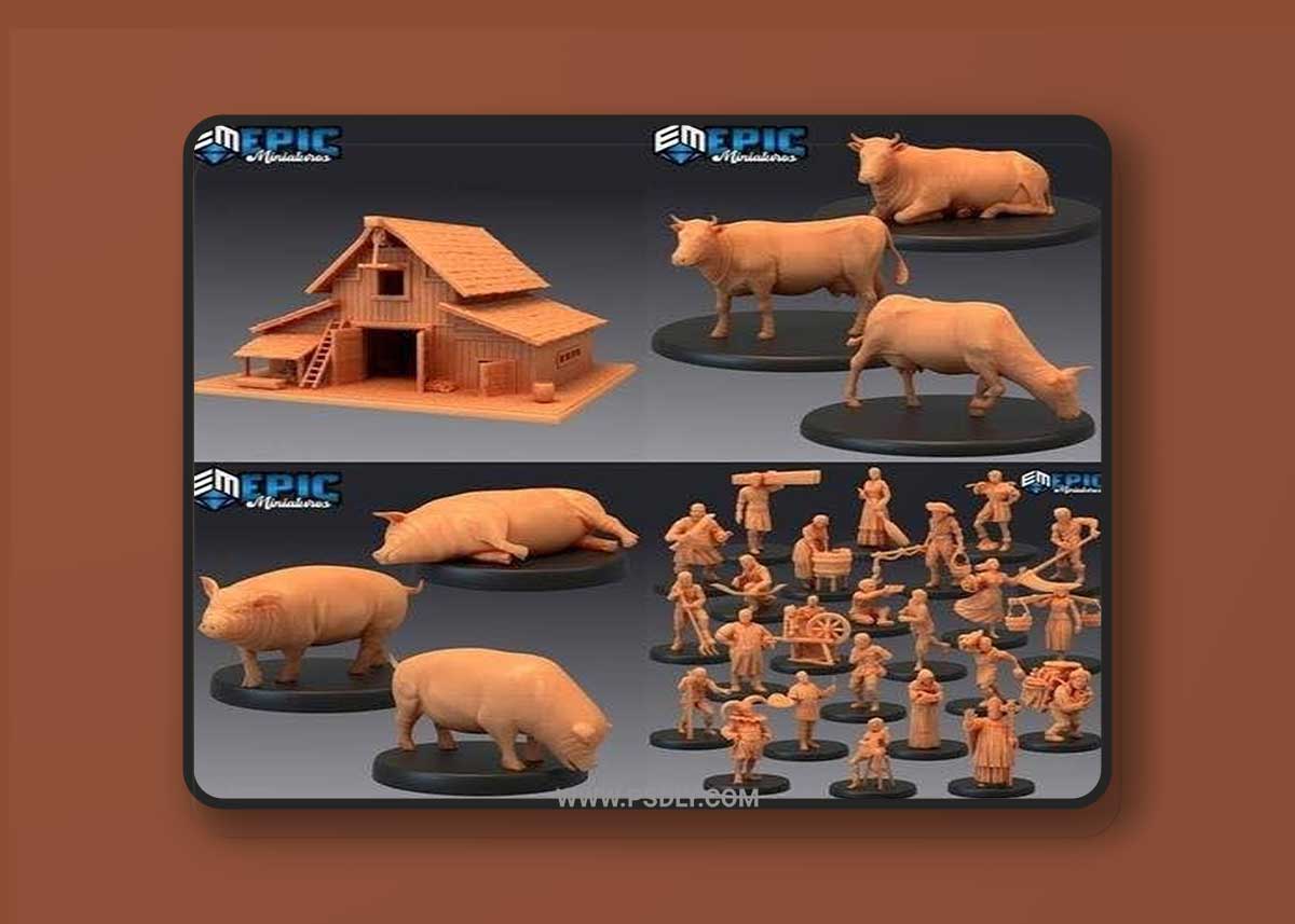 Farm Village 3D Printable