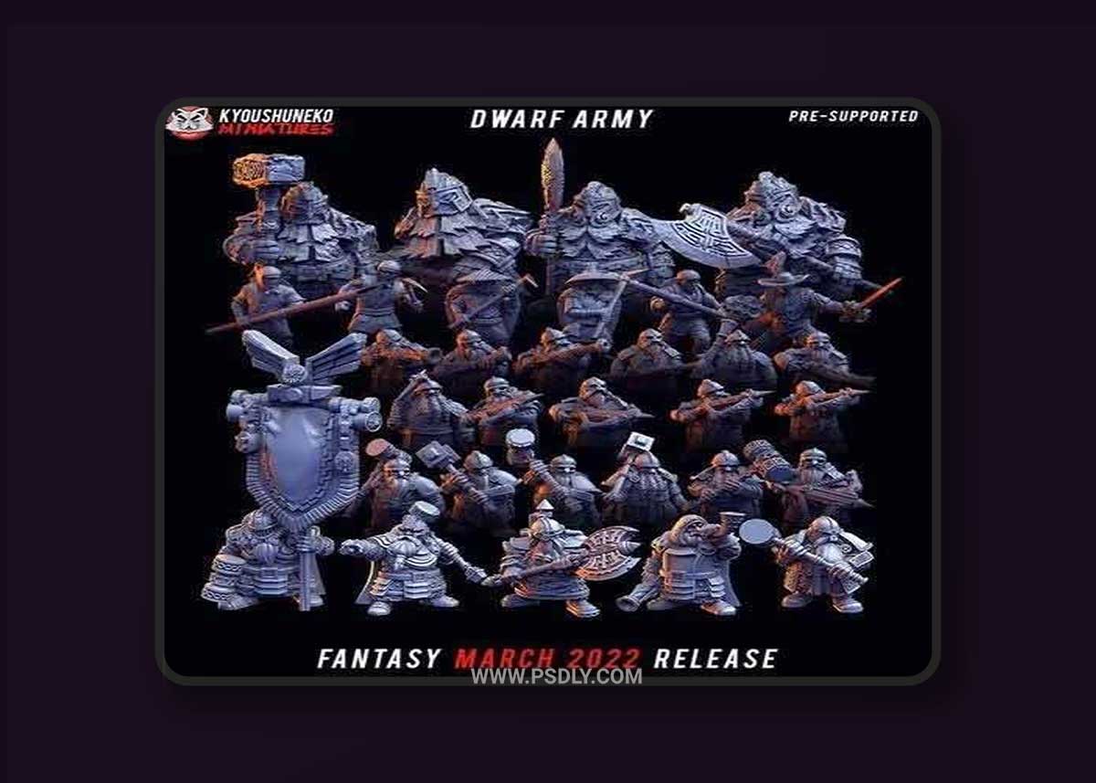 Kyoushuneko Miniatures - Fantasy March 2022 3D Printable