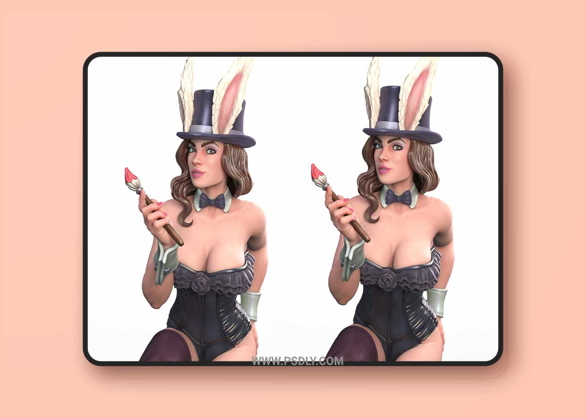 Paulette Pin-Up 3D Printable 3D Model