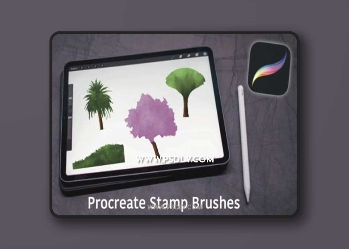 Procreate Trees &Landscape Stamp Brushes