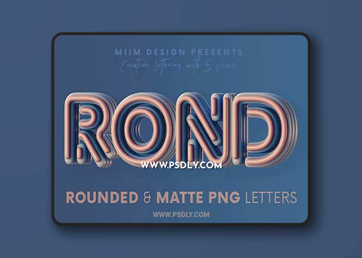 Rounded & Matte - 3D Lettering