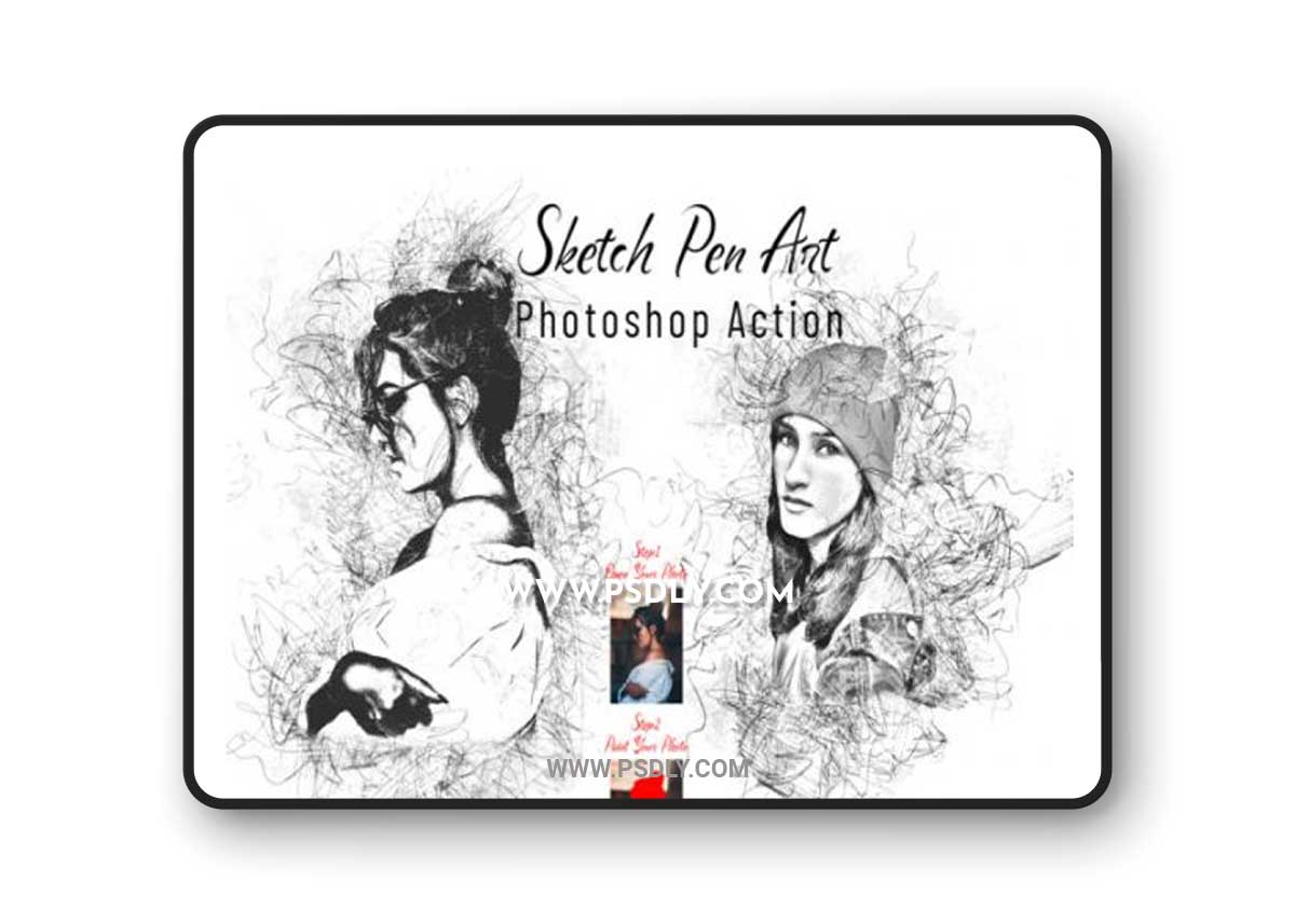 Sketch Pen Art Photoshop Action