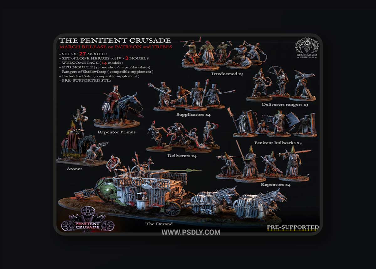 The Penitent Crusade March 2022 3D Printable