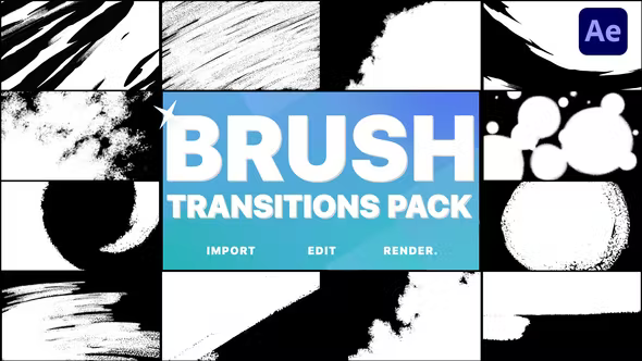 Videohive Brush Transitions | After Effects 37459079