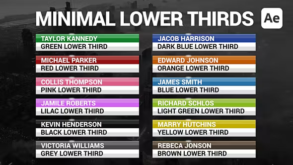 Videohive Minimal Lower Thirds 37155095