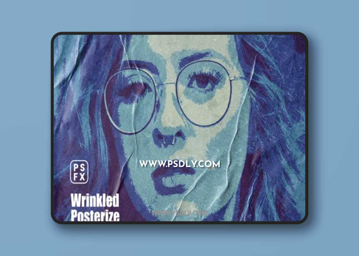 Wrinkle Posterize Photo Effect Psd