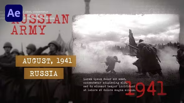 Videohive Historical Slideshow | Wolrd War | Vintage Documentary 37335246