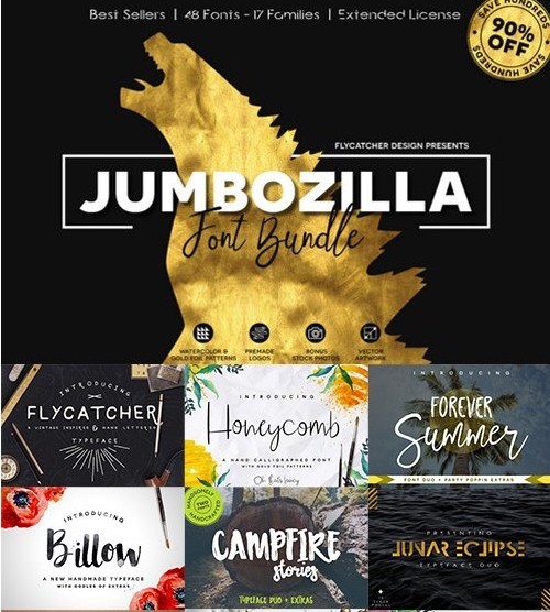 Jumbozilla Font Bundle