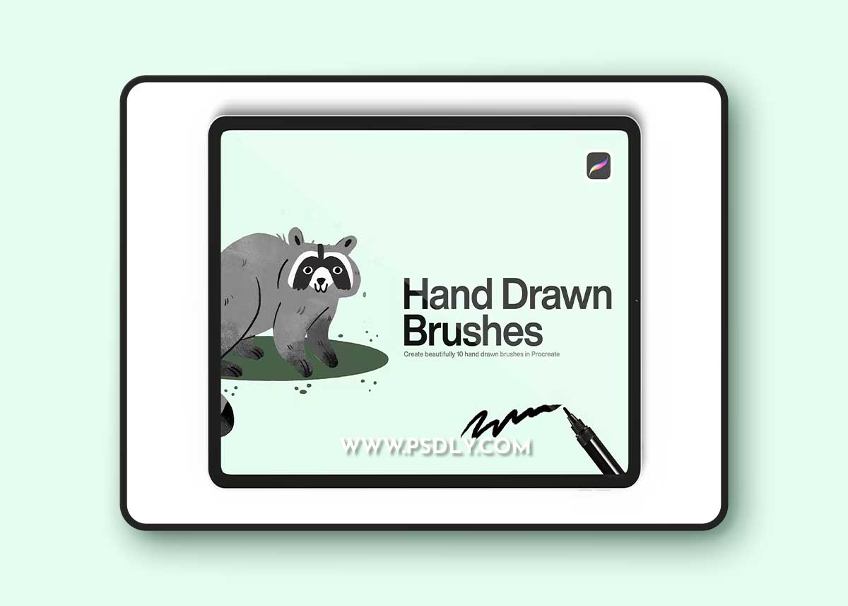 10 Hand Draw Brushes Procreate