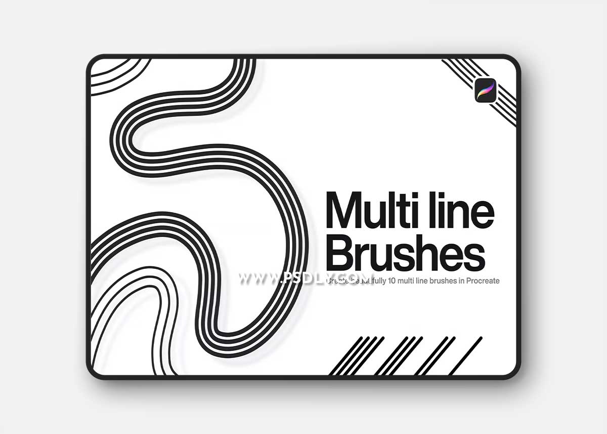 10 Multi Line Brushes Procreate XQNWXAG