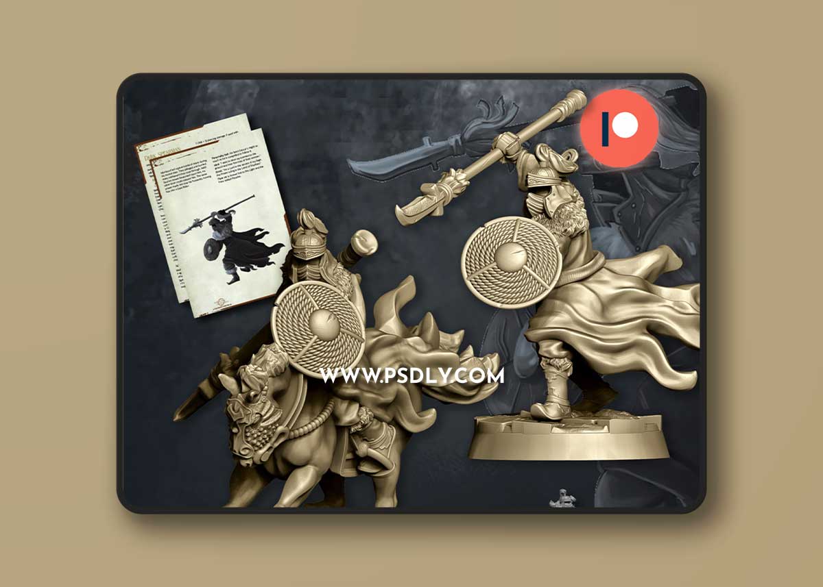 3D Print Dark Spearman Mounted