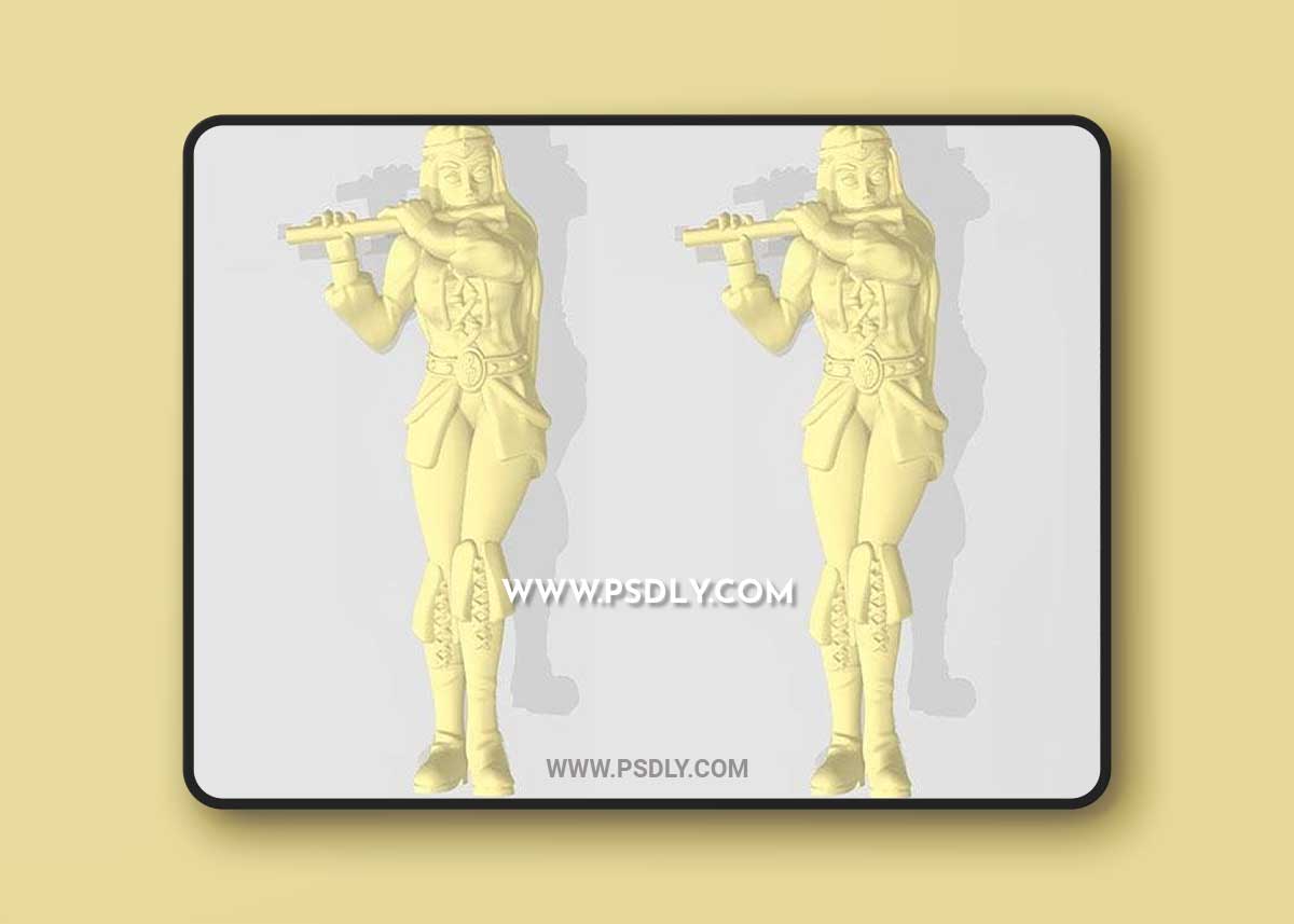 3D Print Model Bard with flute Model