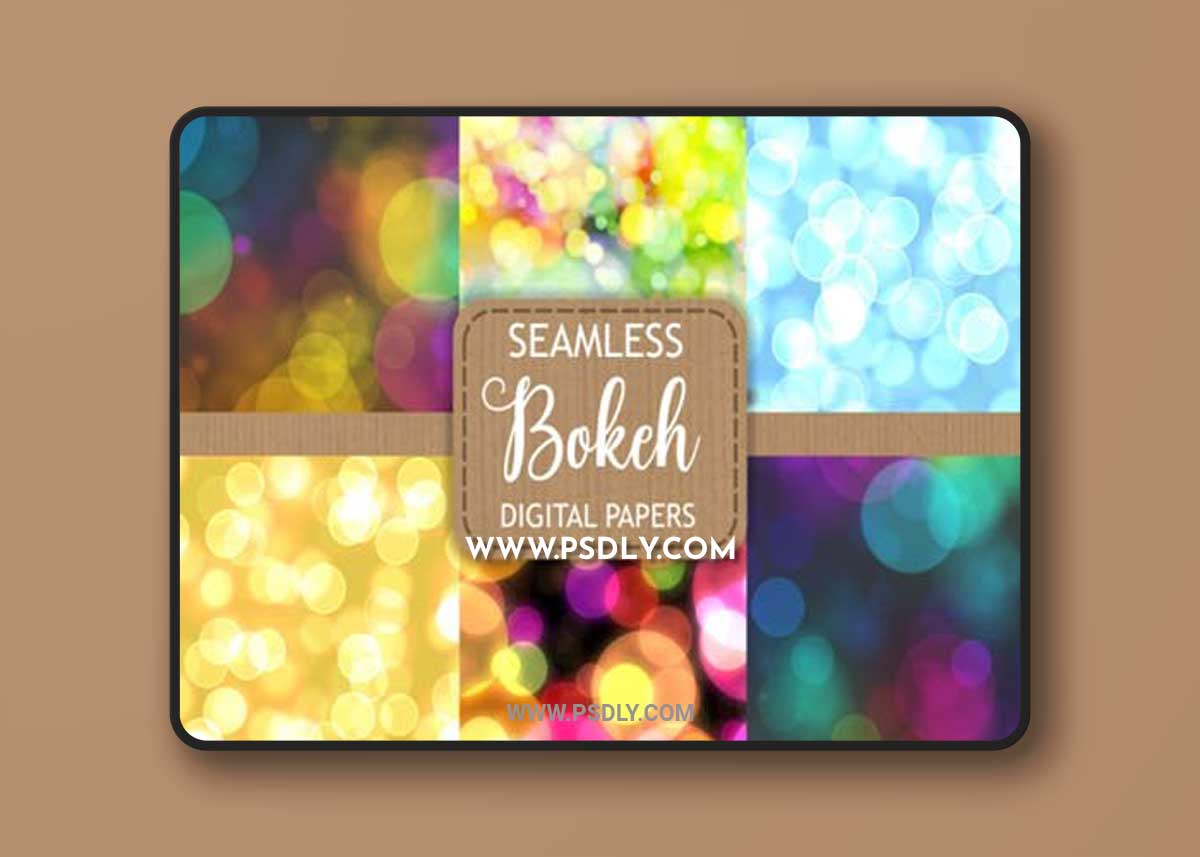 6 Seamless Bokeh Lights Patterns
