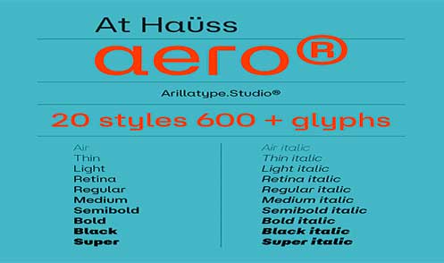 At Hauss Aero Font Family