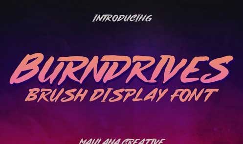 Burndrives Display Brush Font