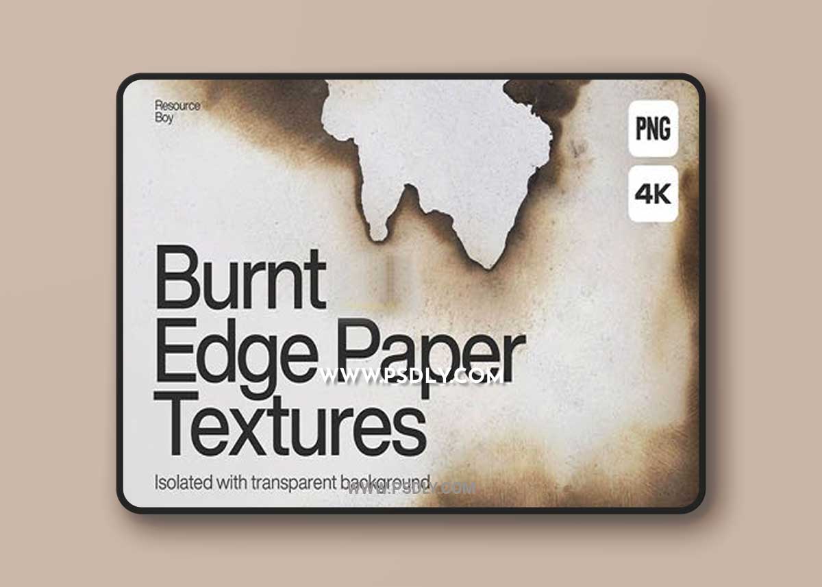 Burnt Edge Paper Textures - Isolated with Transparent Background