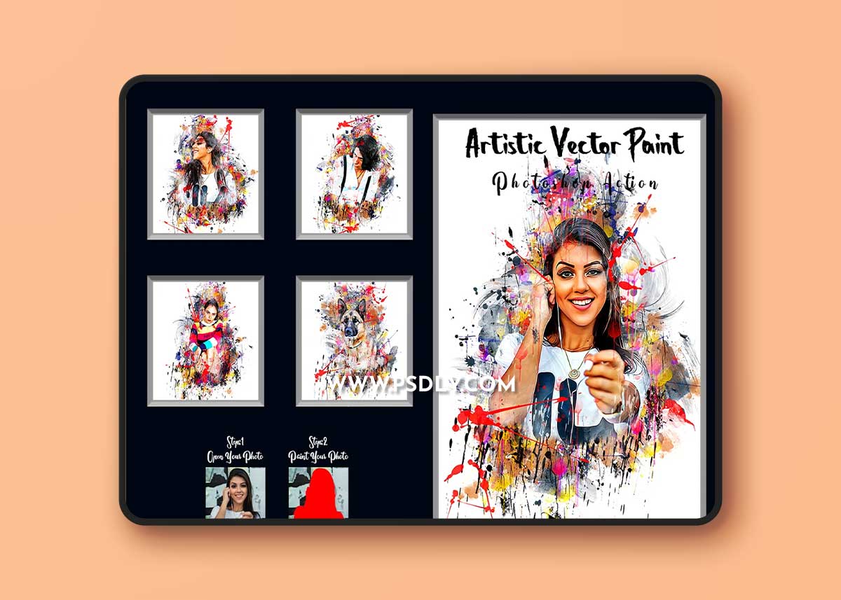 CreativeMarket - Artistic Vector Paint PS Action 7219929