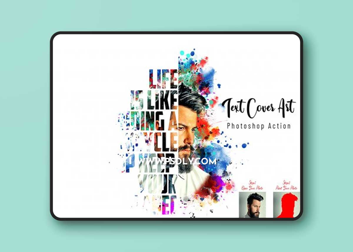 CreativeMarket - Text Cover Art Photoshop Action 7235138
