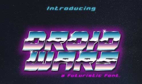 Droid Wars - Futuristic Font
