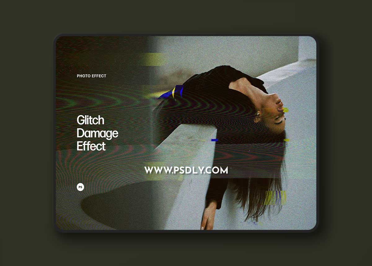Glitch Damage Effect for Photoshop