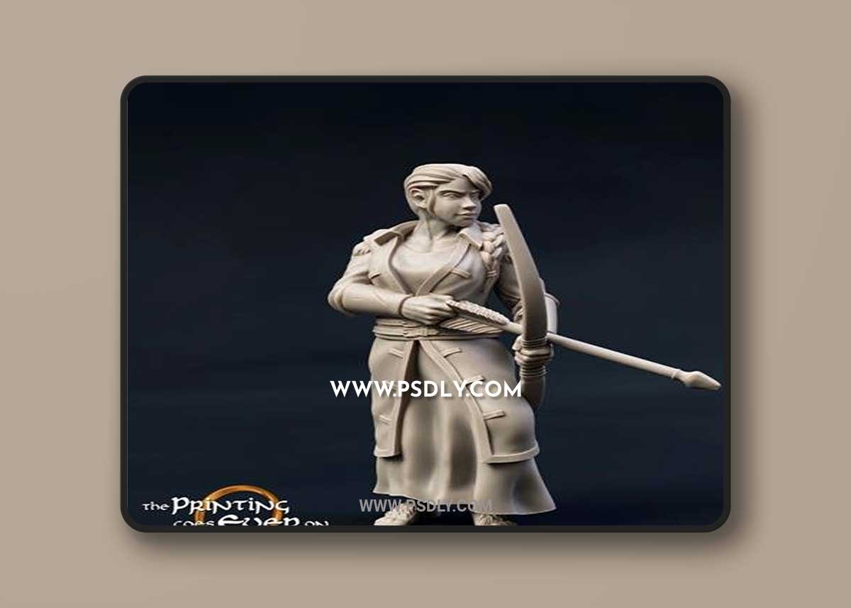 Halfling Militia Archer 3D Print Model