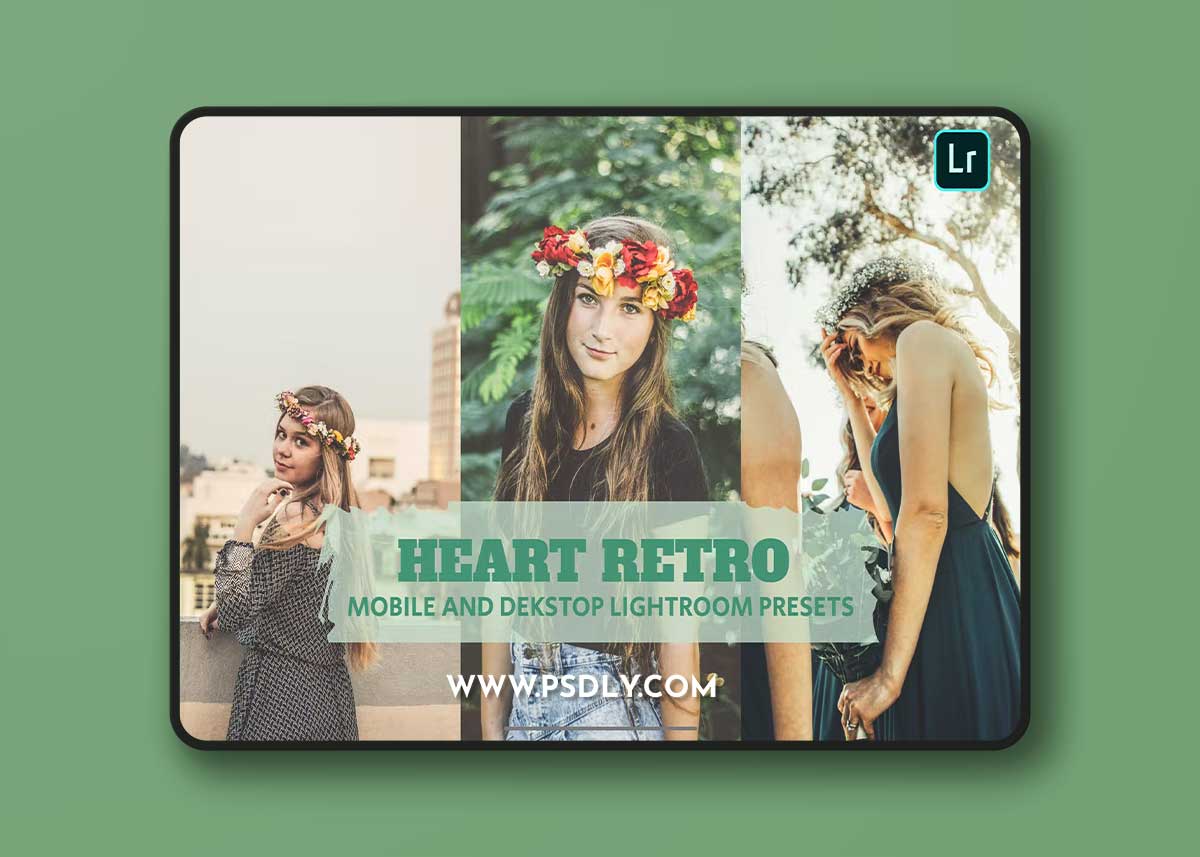 Heart Retro Lightroom Presets Dekstop and Mobile EDX867R