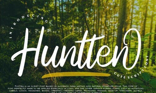Huntten Cute Script Font