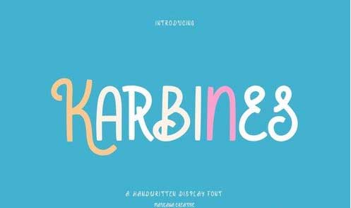 Karbines Handwritten Display Font