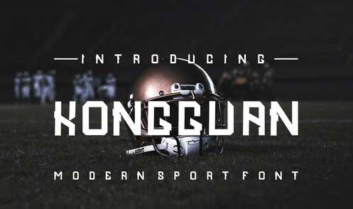 Kongguan Modern Sport Font