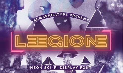 Leegione - Neon Sci-fi Display Font