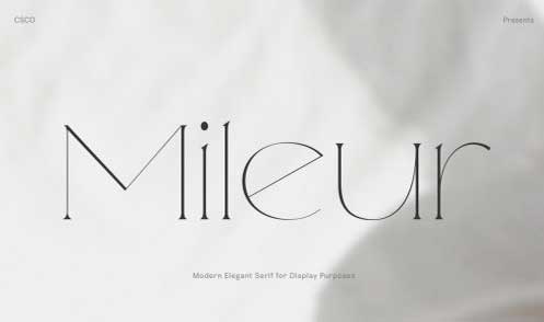 Mileur - Modern Elegant Serif