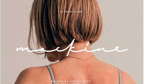 Mockine – Monoline Script Font