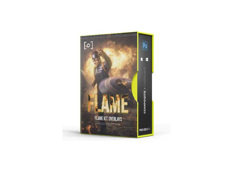 Pro EDU - Flame Kit FX Overlays Bundle Volume 1 & 2