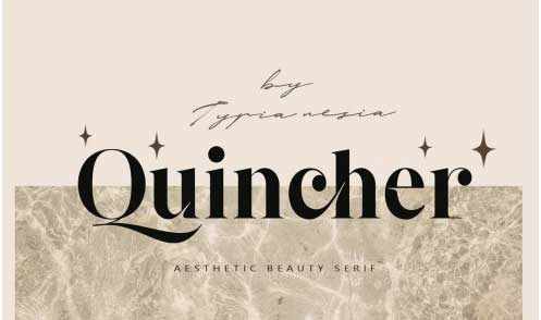 Quincher - Modern Aesthetic Beauty Serif Font